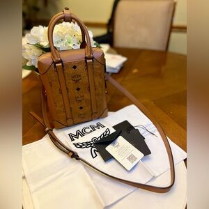 Authentic MCM Soft Berlin Visetos Crossbody Bag (Unisex)